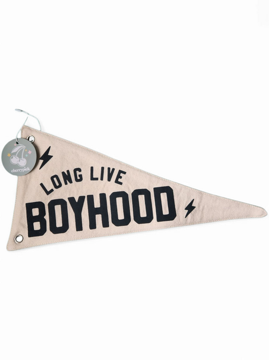 Long Live Boyhood pendant flag